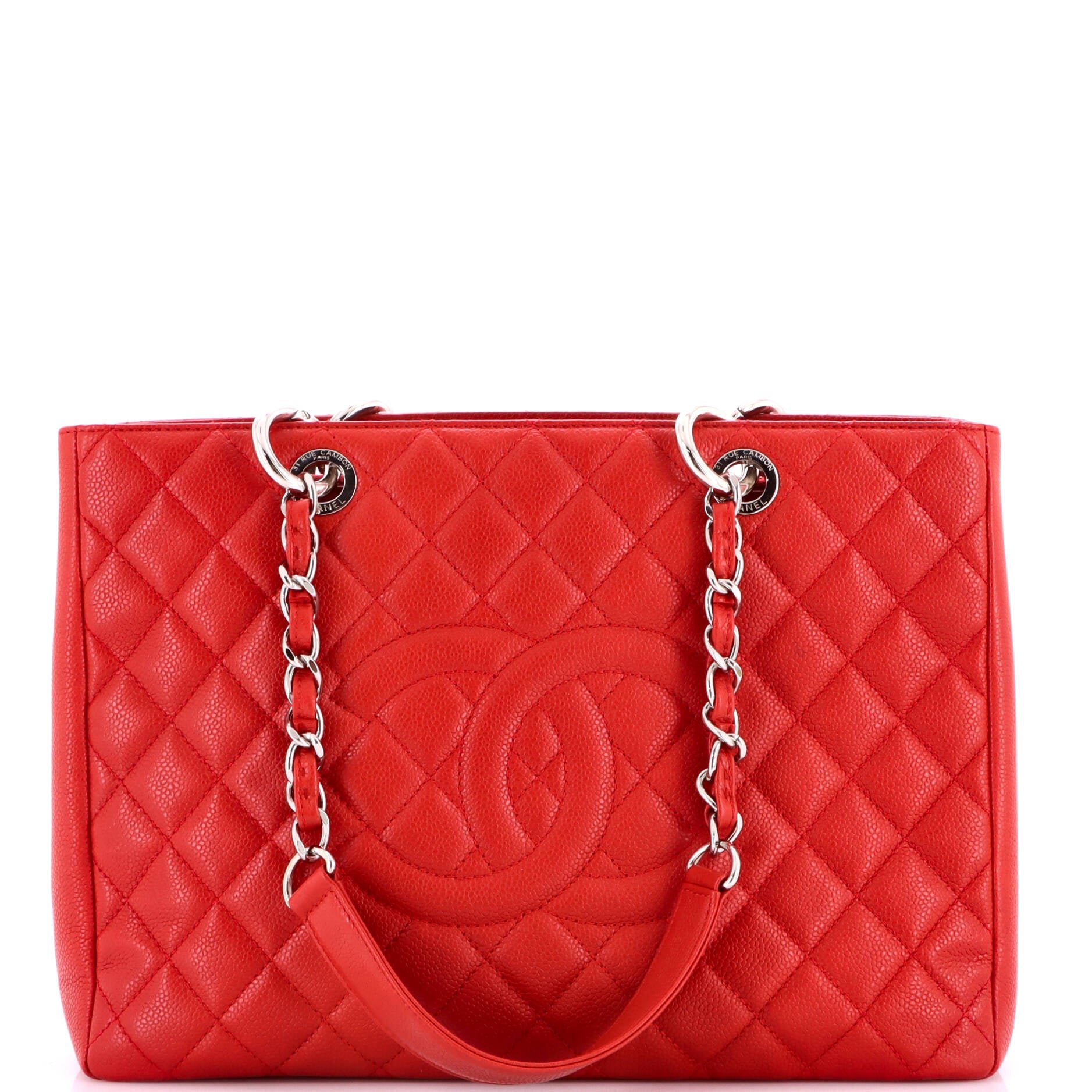 Grand Shopping Tote Quilted Caviar