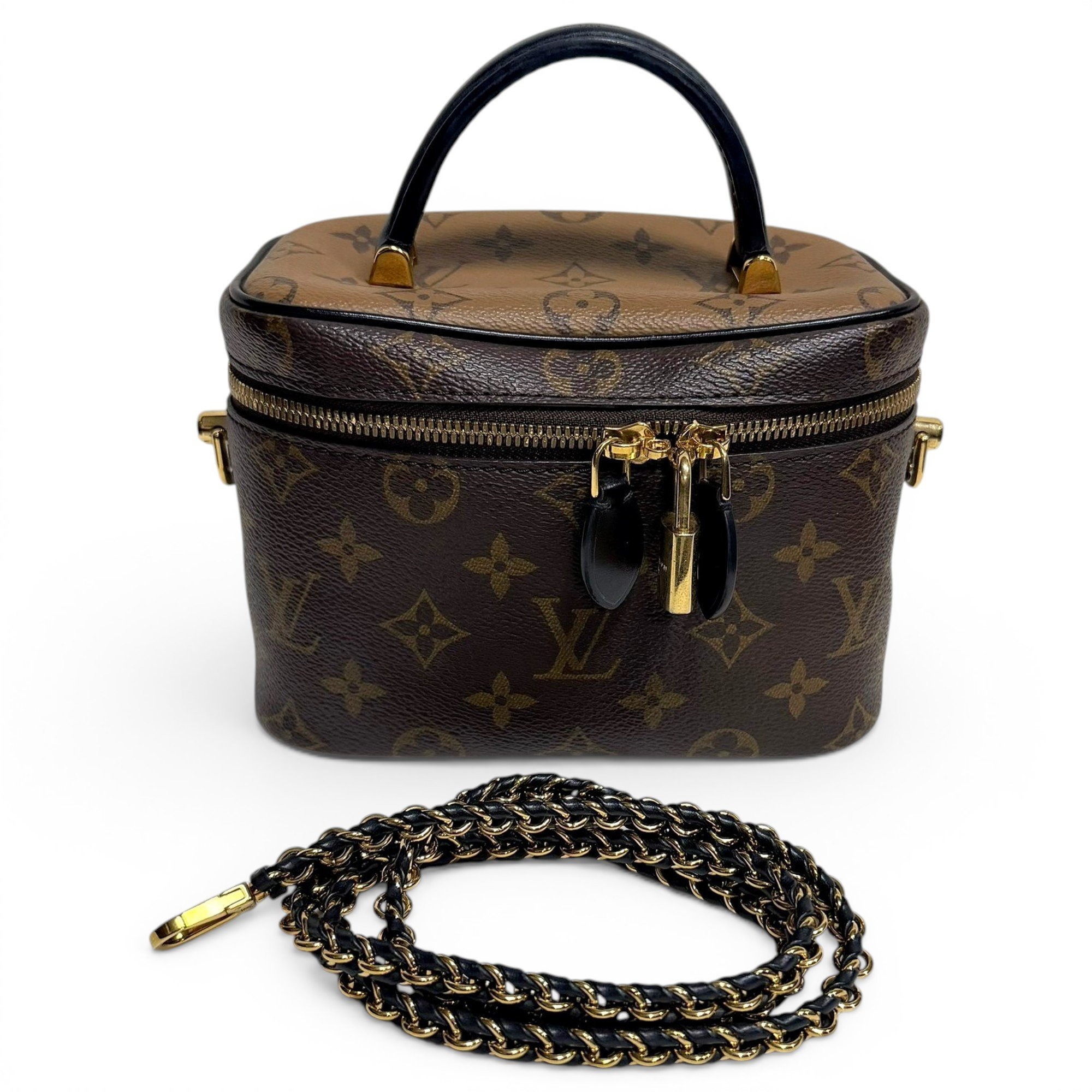 Vanity leather handbag
