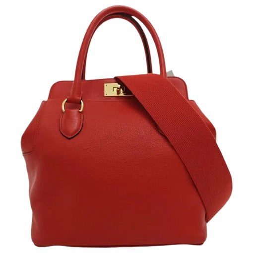 Toolbox leather handbag