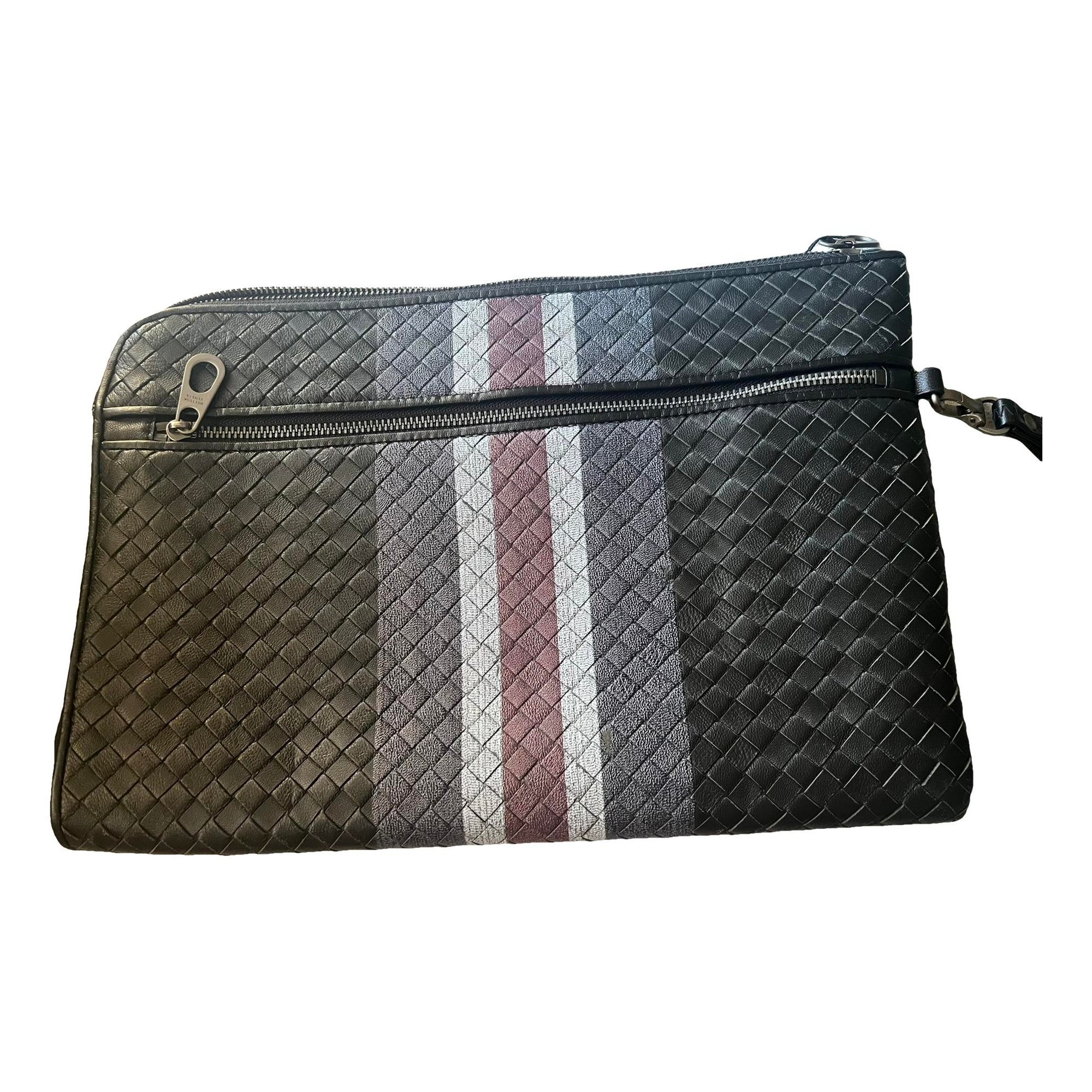 Leather clutch bag