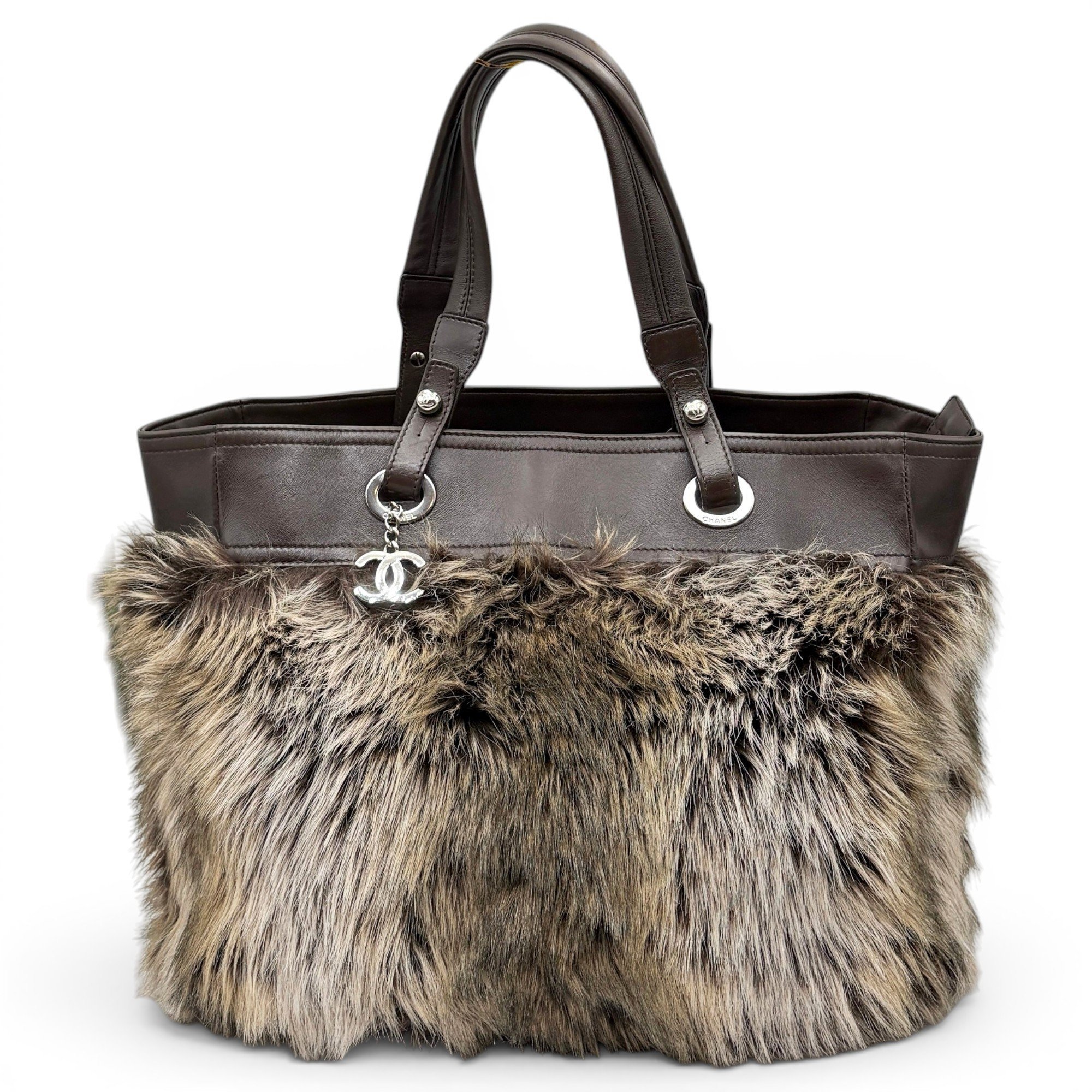 Faux fur tote