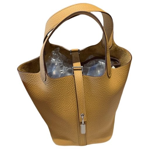 Picotin leather tote
