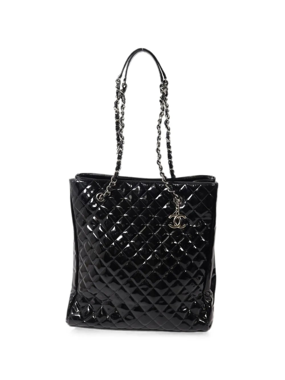 CC diamond-quilted leather shoulder bag
