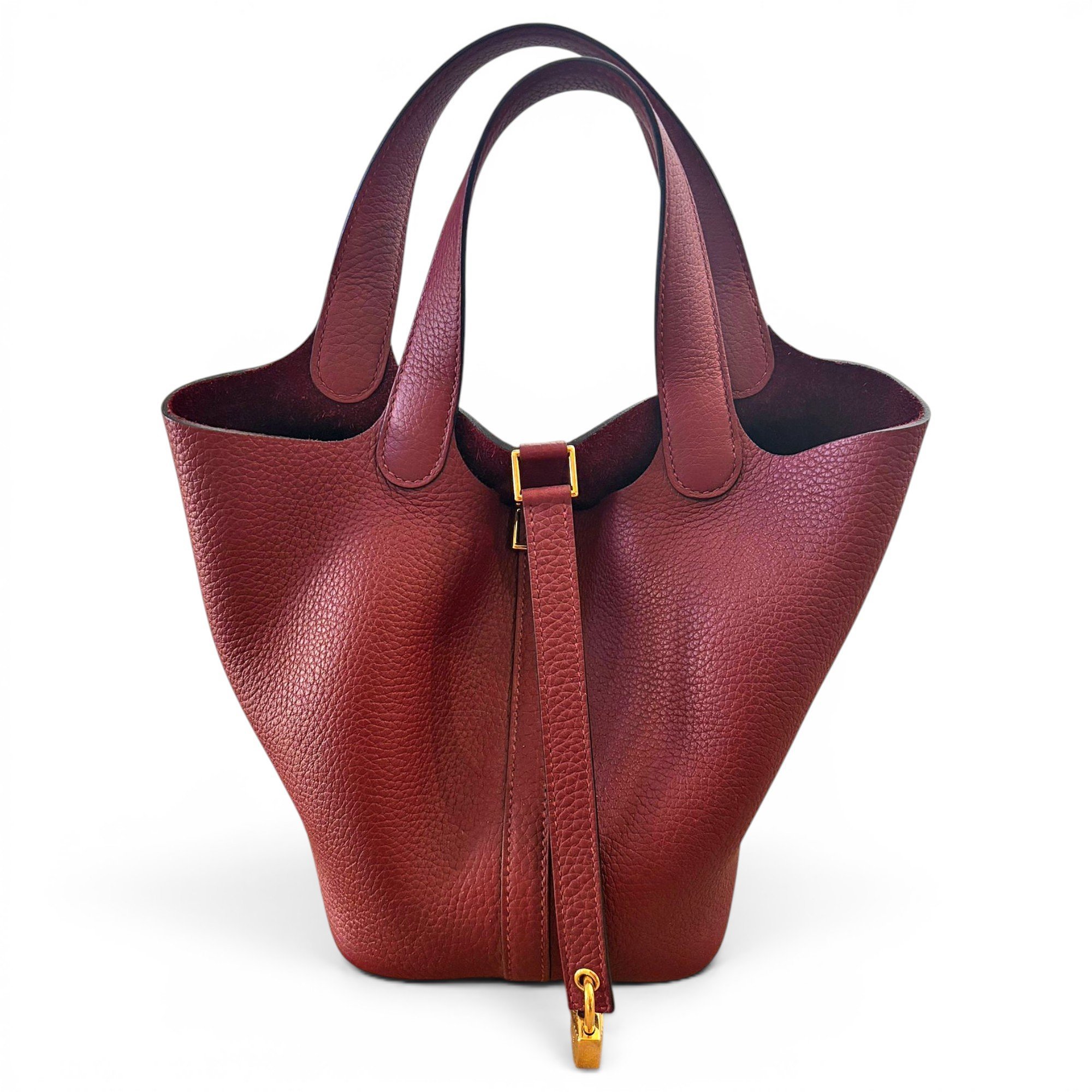 Picotin leather tote