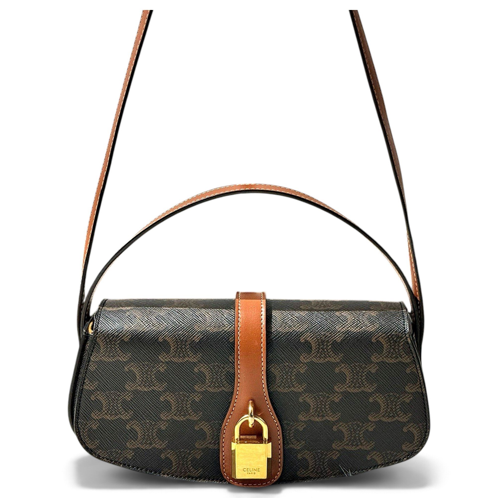 Triomphe leather handbag