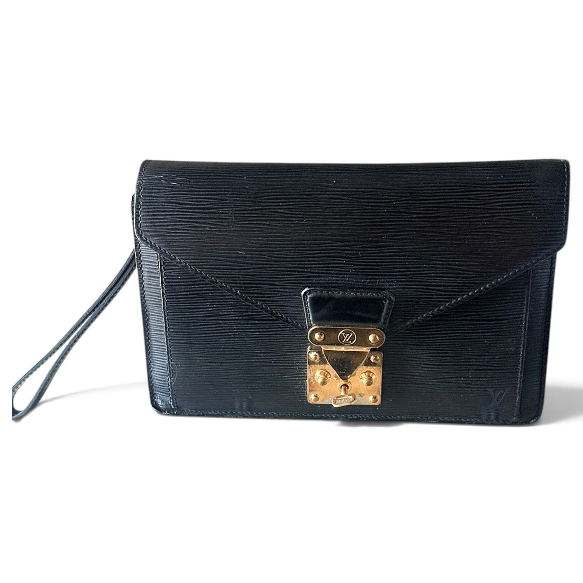 Sellier leather clutch bag
