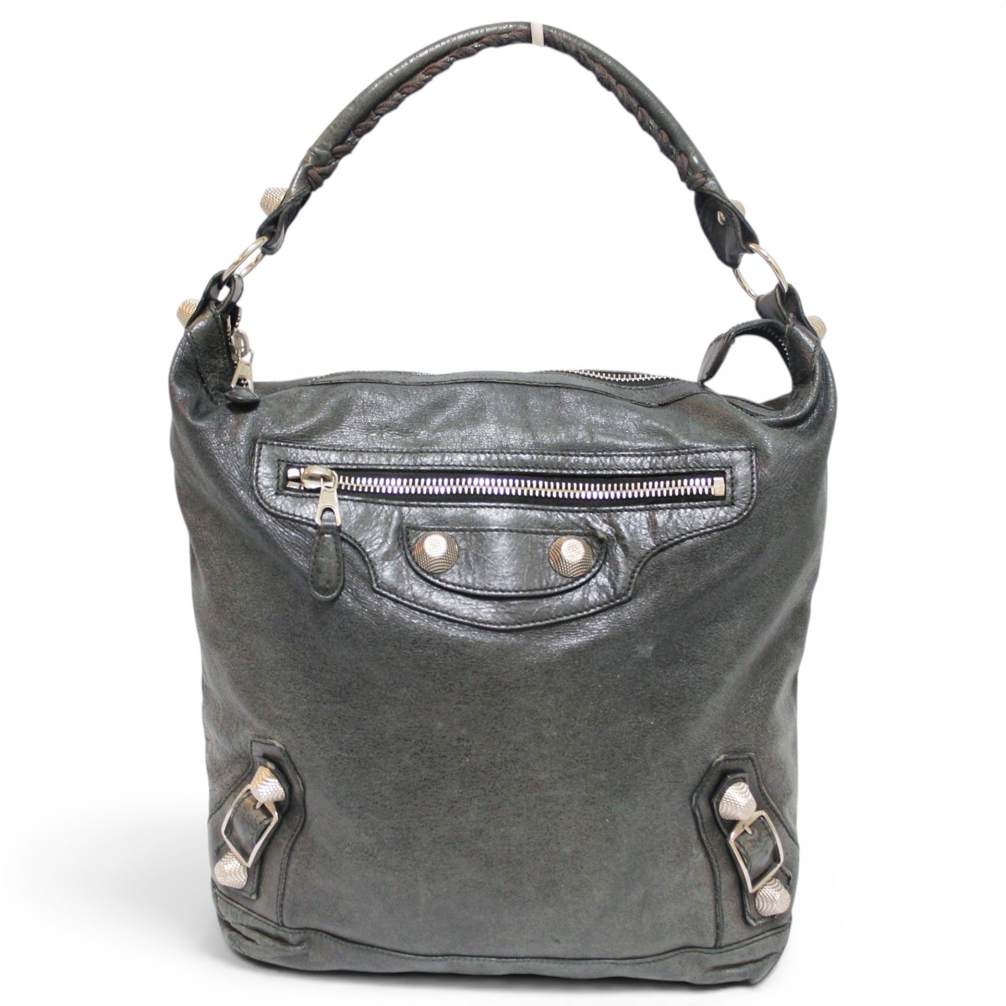 City leather handbag
