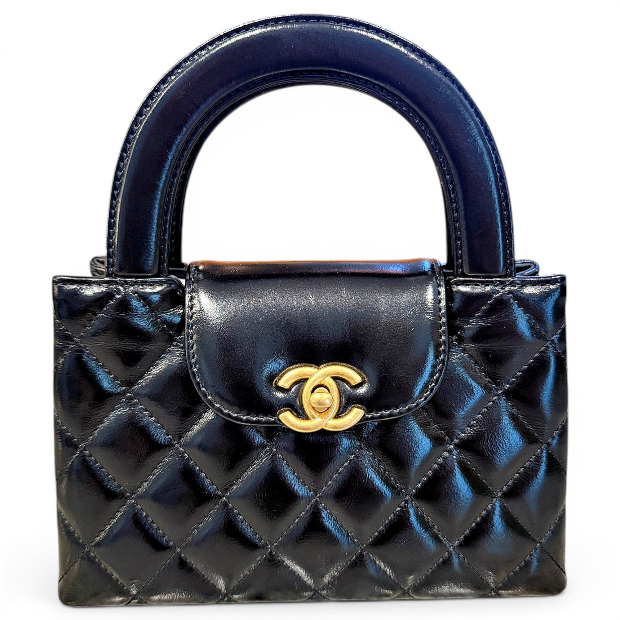 Mini Shopping leather handbag