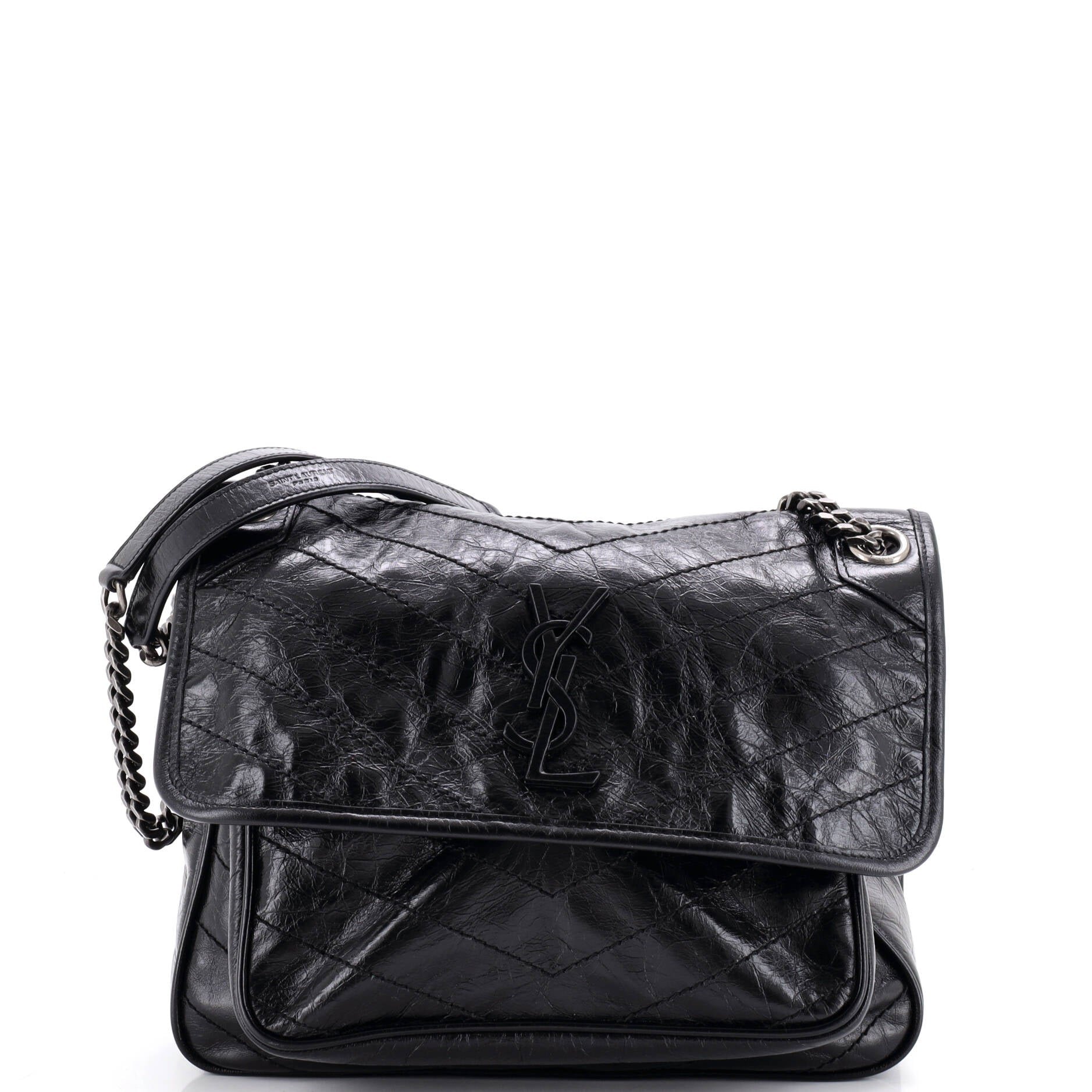 Niki Chain Flap Bag Matelasse Chevron Leather Medium