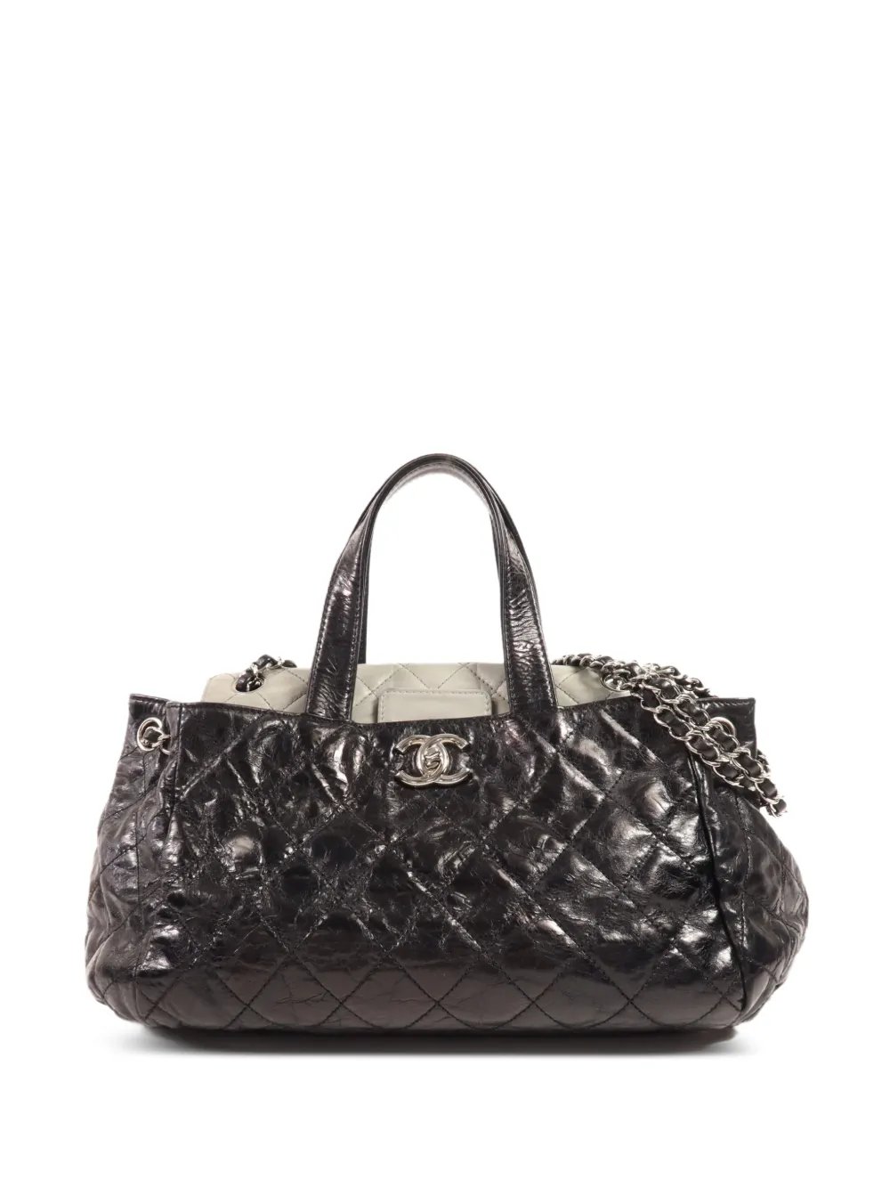 CC diamond-quilted handbag
