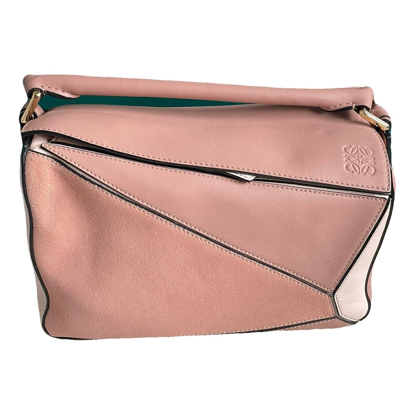 Puzzle leather handbag