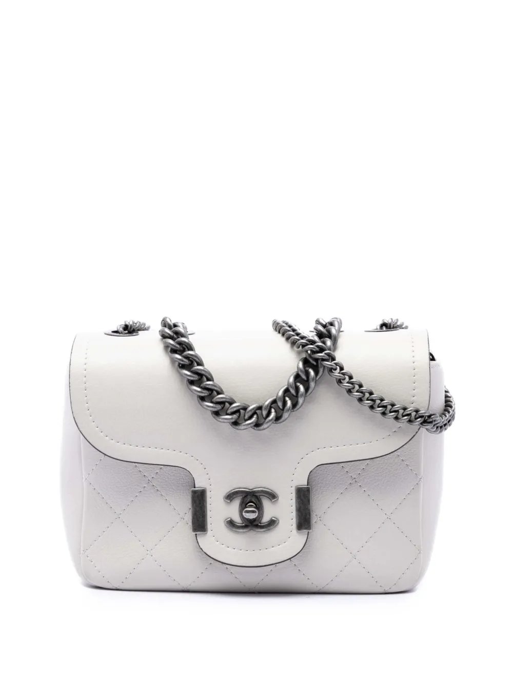 2017-2018 Paris Greece Calfskin Archi Chic Flap satchel