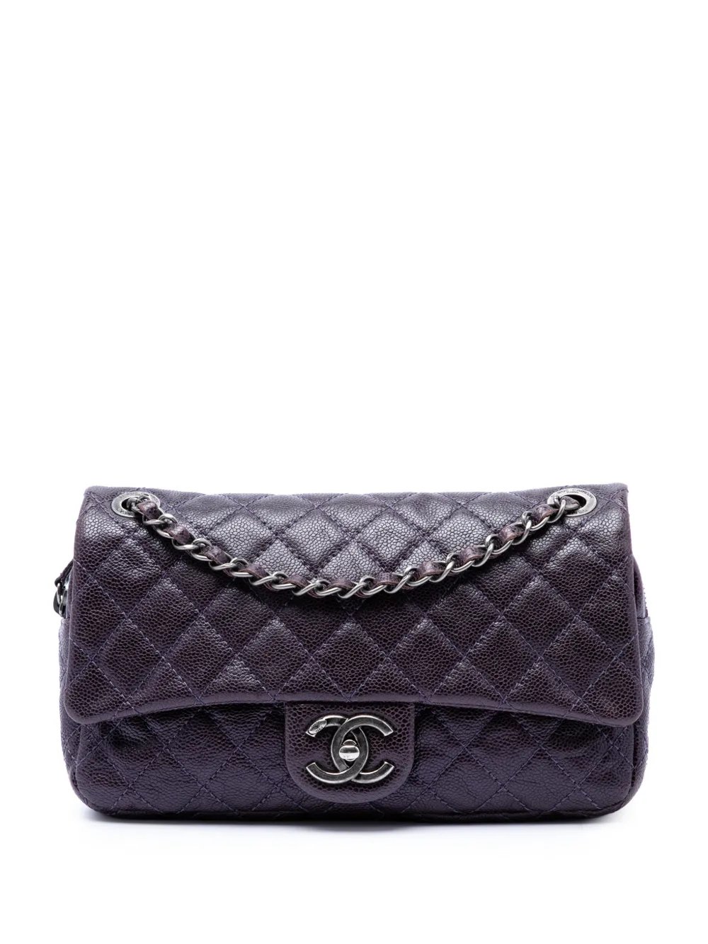 2012 Medium Quilted Iridescent Caviar Easy Flap shoulder bag