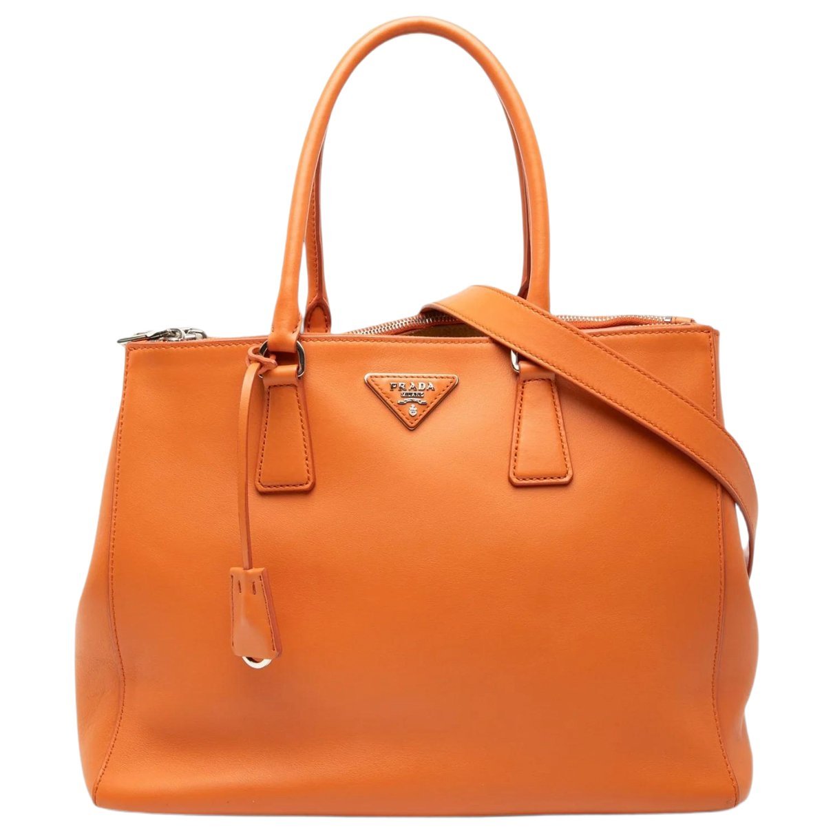 Double leather tote