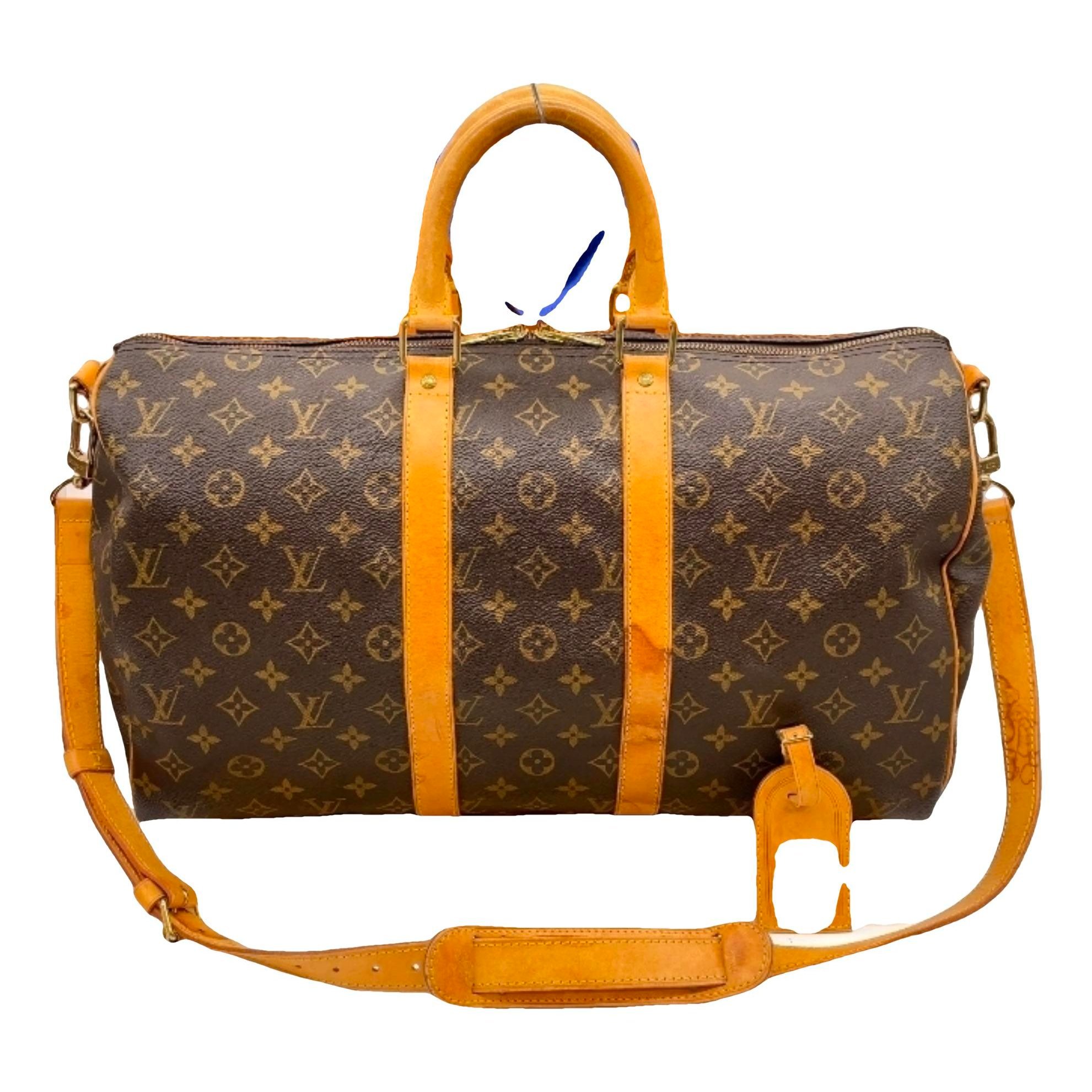 Keepall leather travel bag
