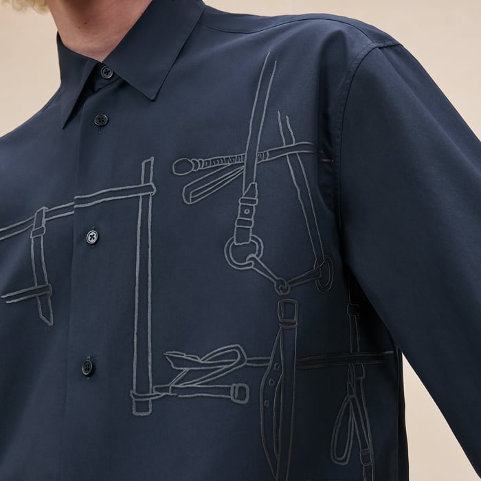 Marine "Harnais En Gouache 3d" Sporty Fit Shirt