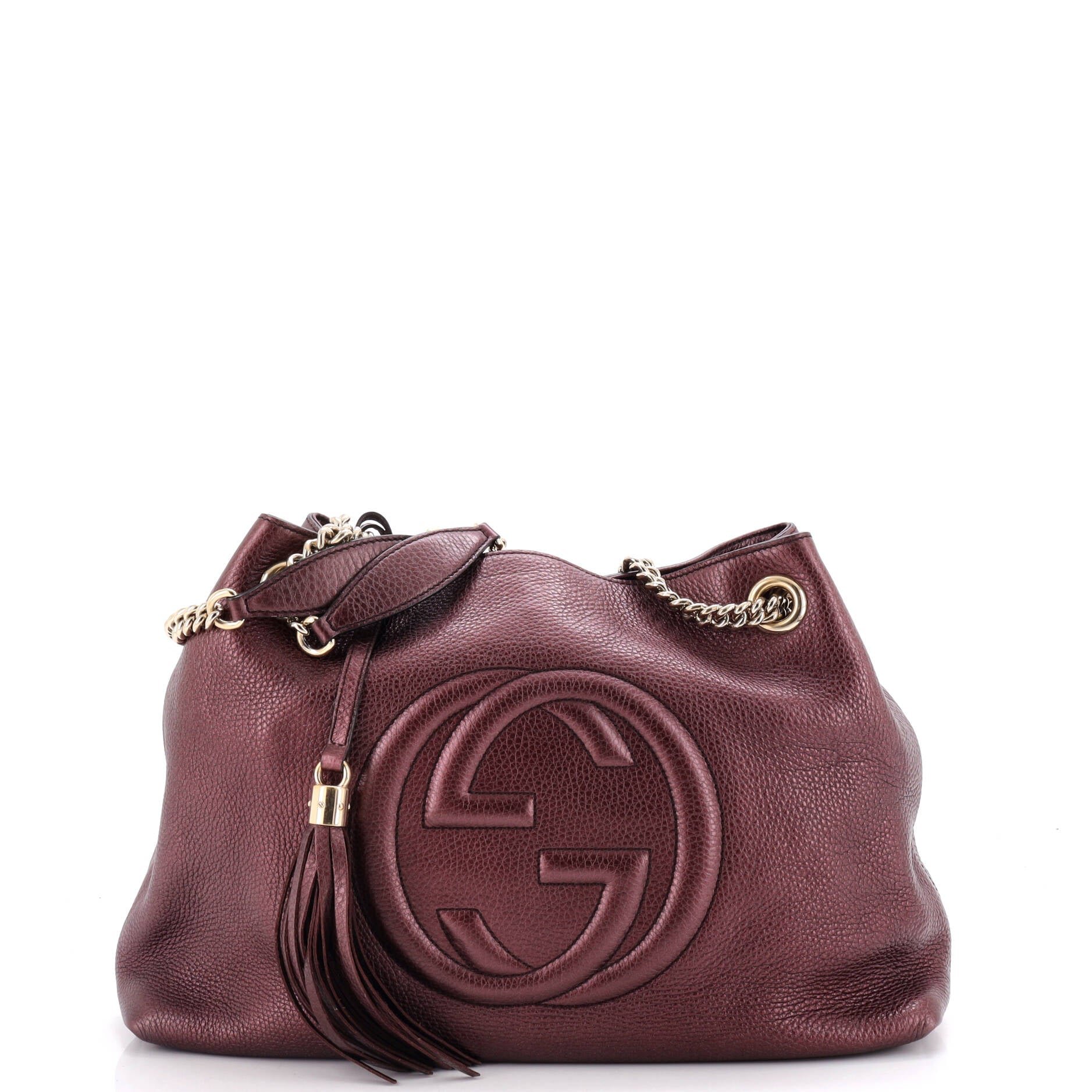 Soho Chain Strap Shoulder Bag Leather Medium