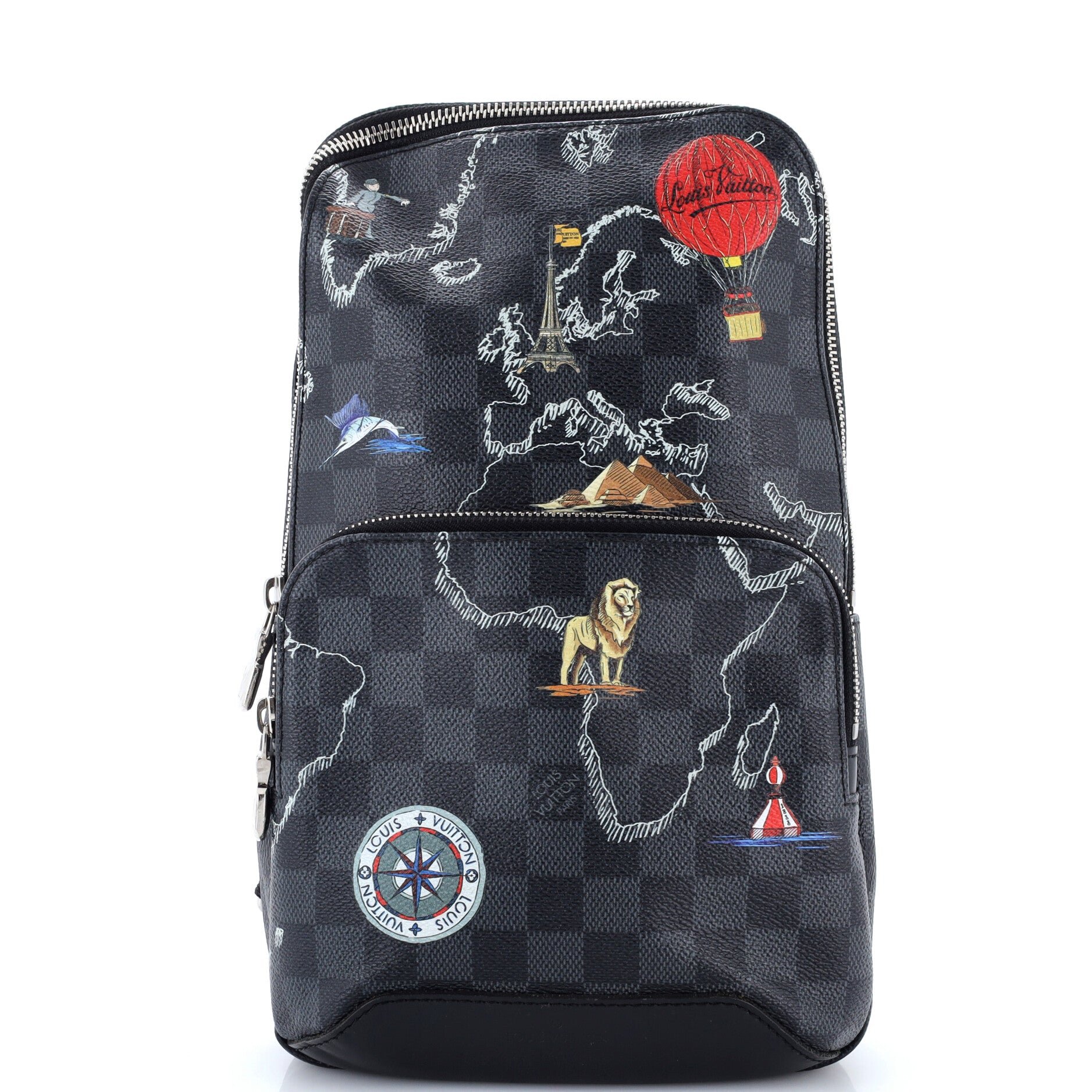 Avenue Sling Bag Limited Edition Renaissance Map Damier Graphite