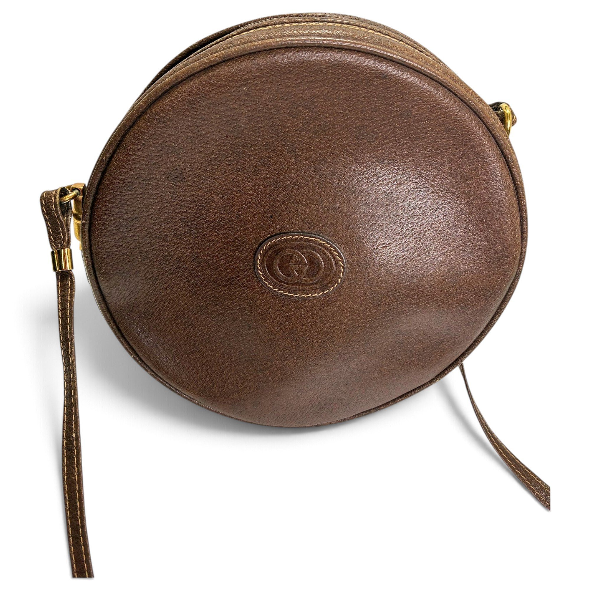 Ophidia Round leather crossbody bag