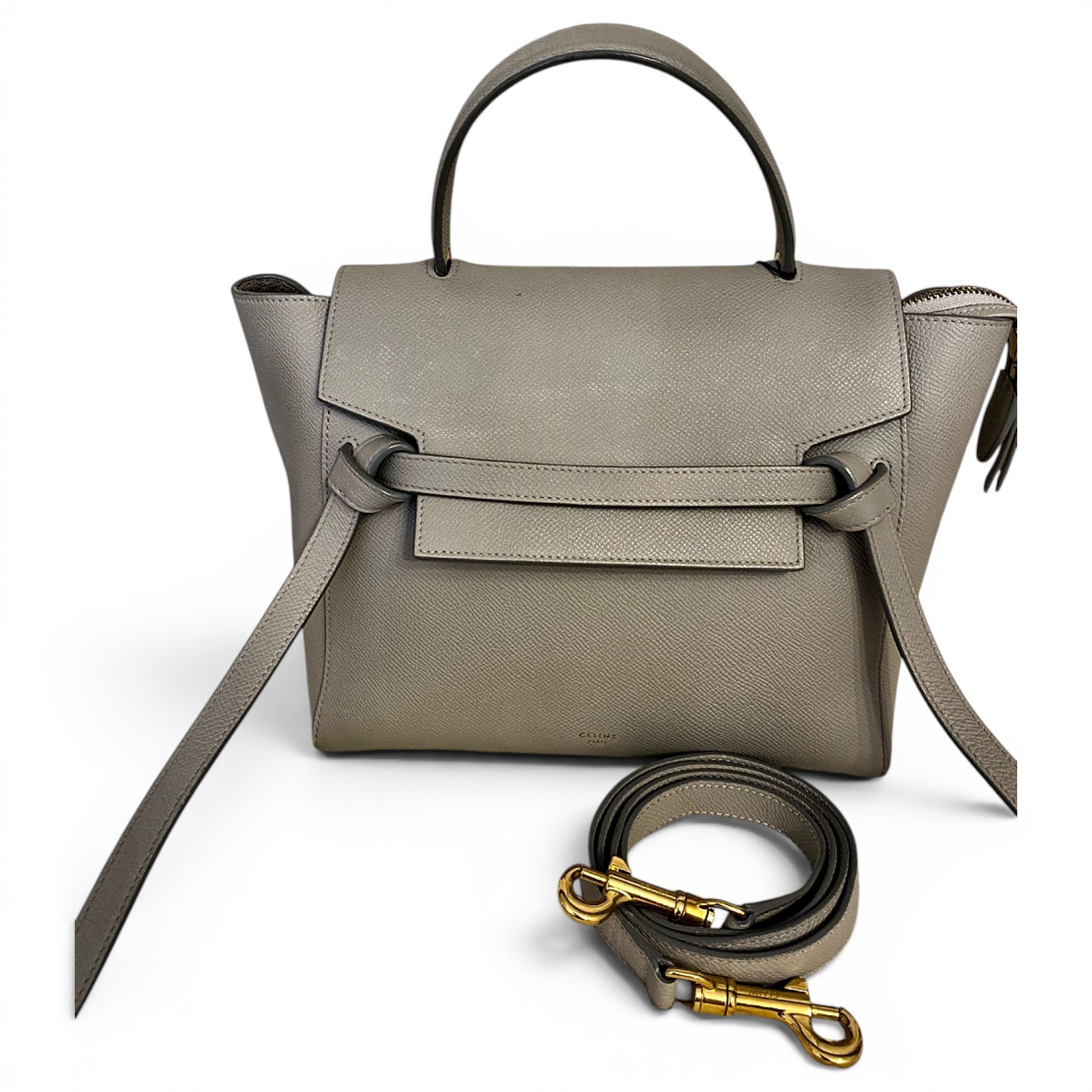 Belt leather handbag