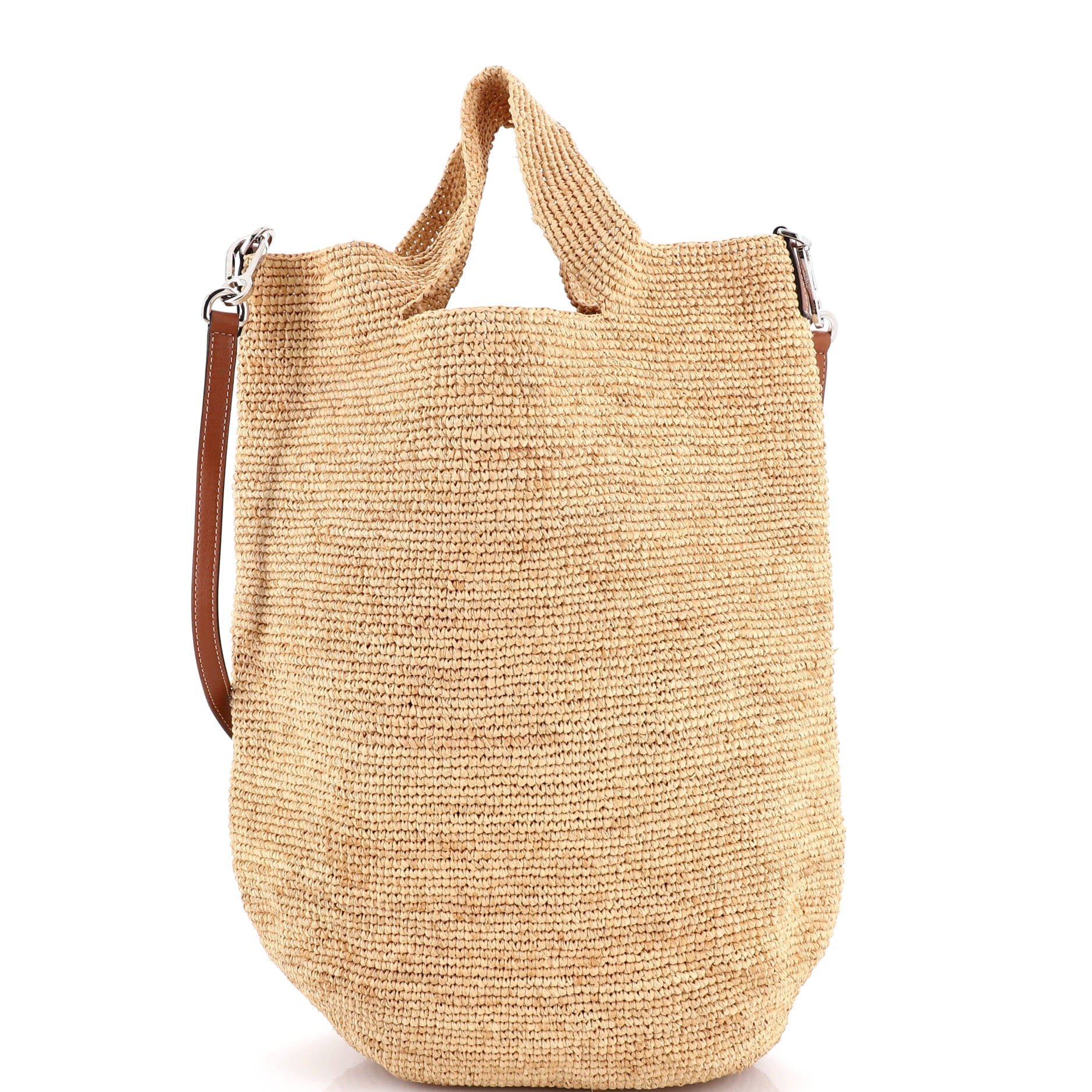 Loewe Slit Tote Straw Large