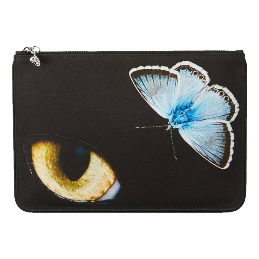 Alexander McQueen Manta silk clutch bag