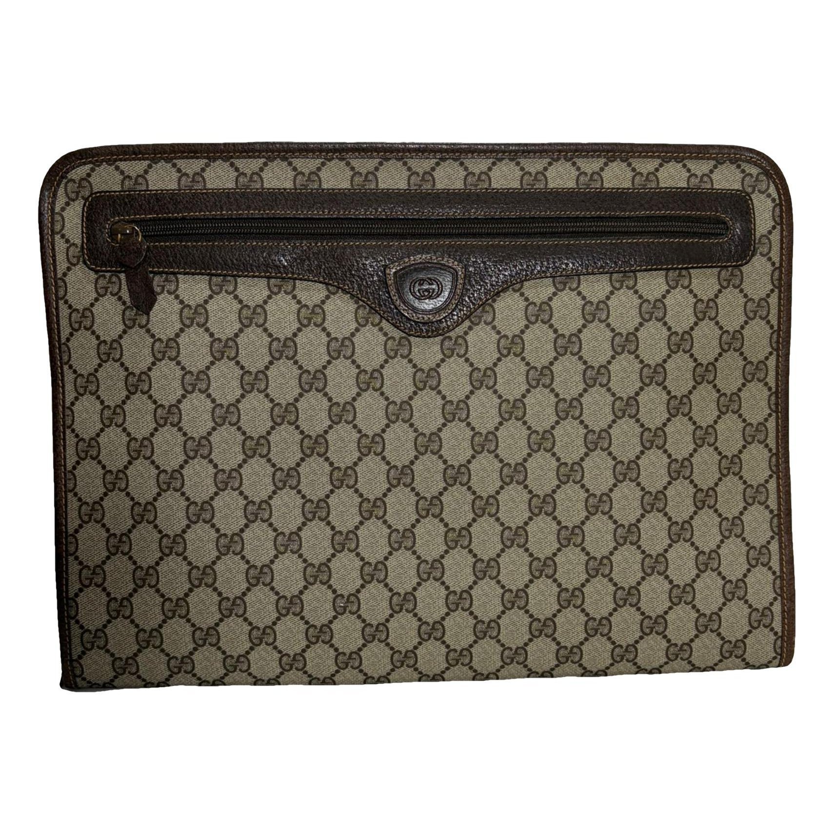 Leather clutch bag