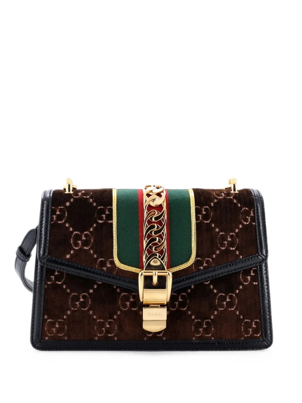 Sylvie Shoulder Bag GG Velvet Small crossbody bag