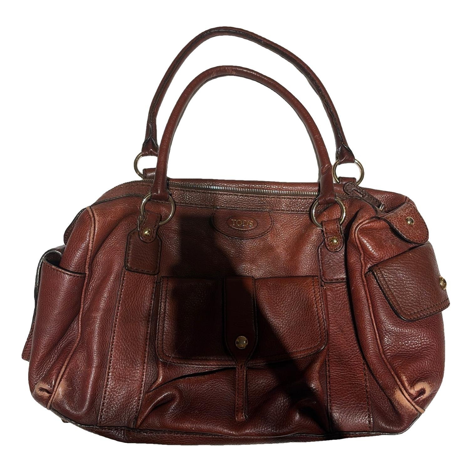 Leather bowling bag