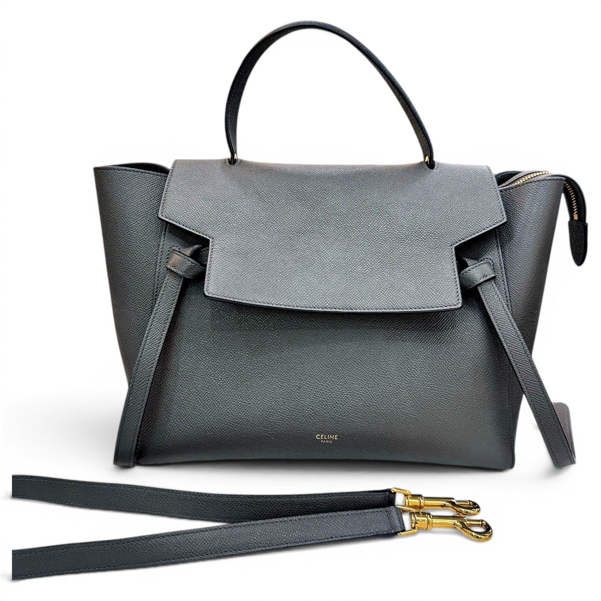 Belt leather handbag