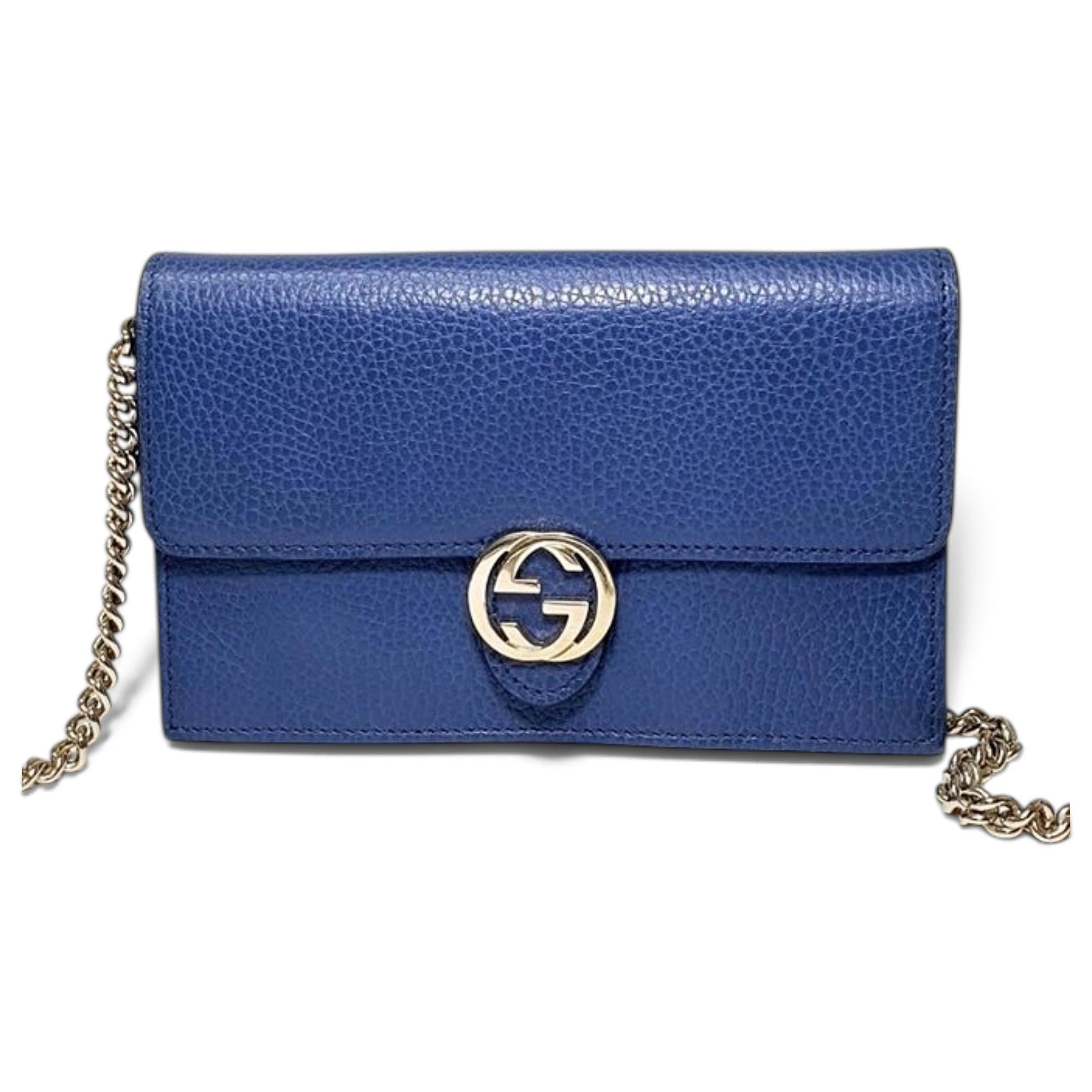 Interlocking leather crossbody bag