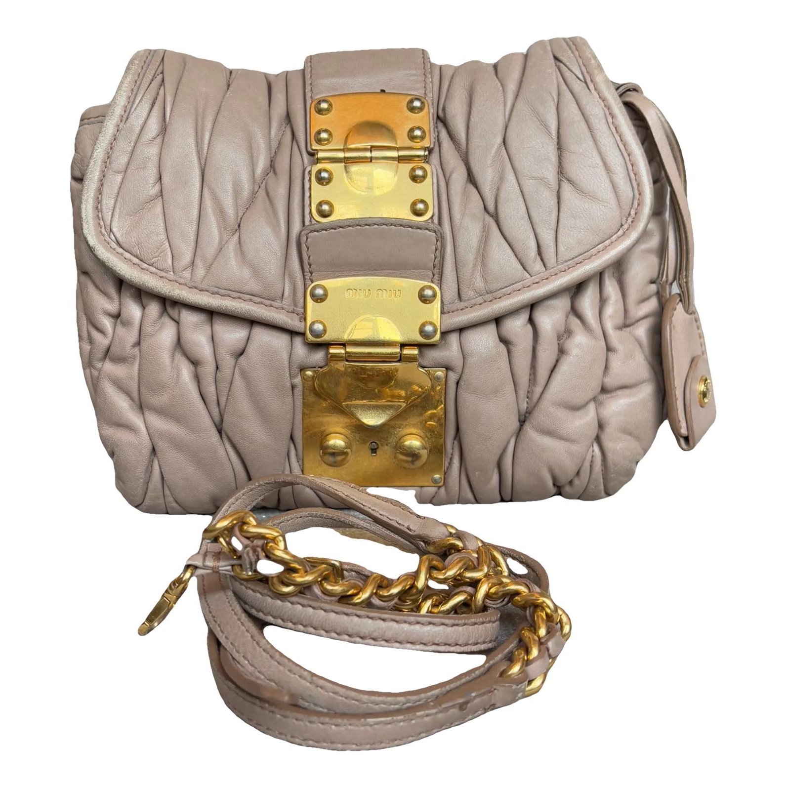 Coffer leather handbag