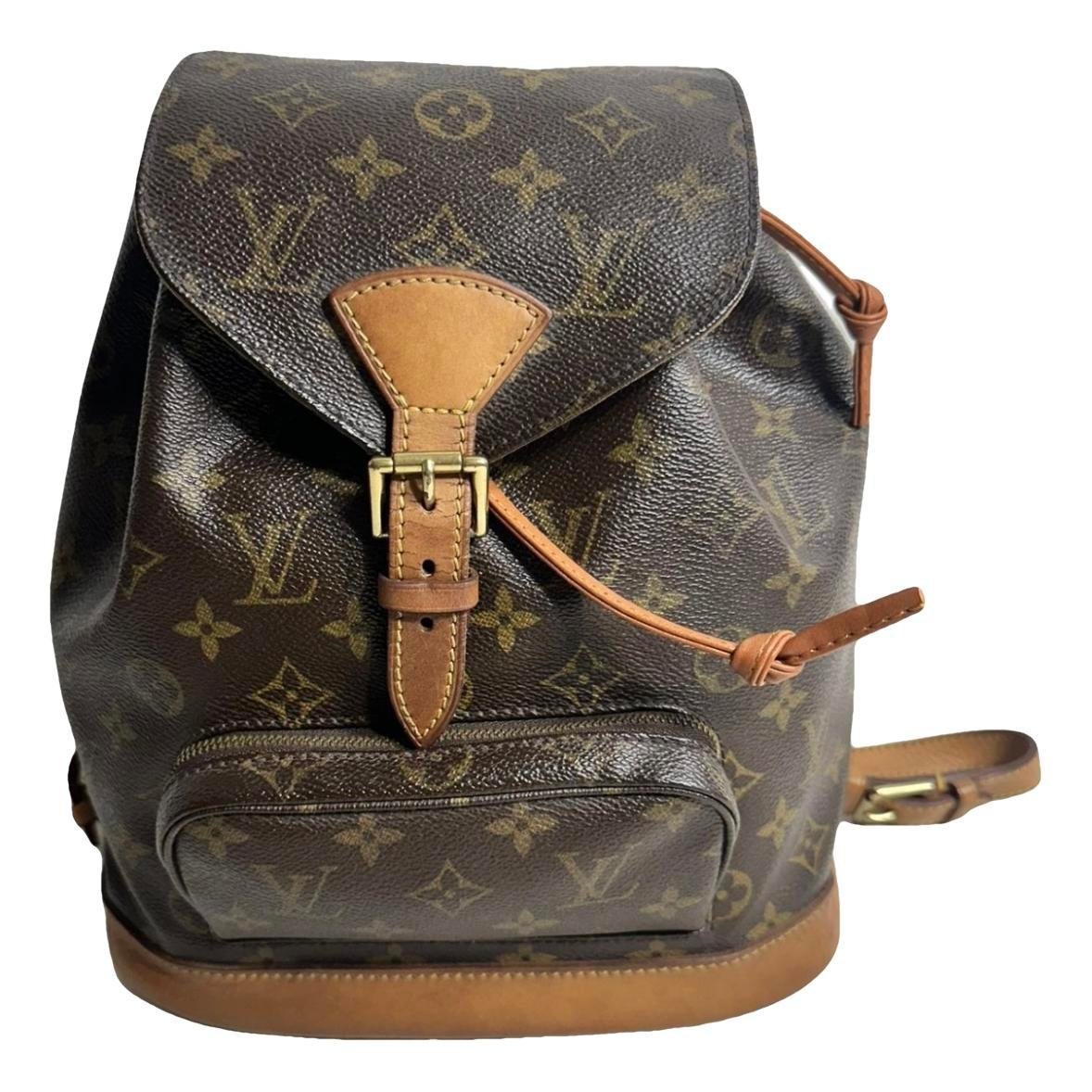 Montsouris Vintage leather backpack