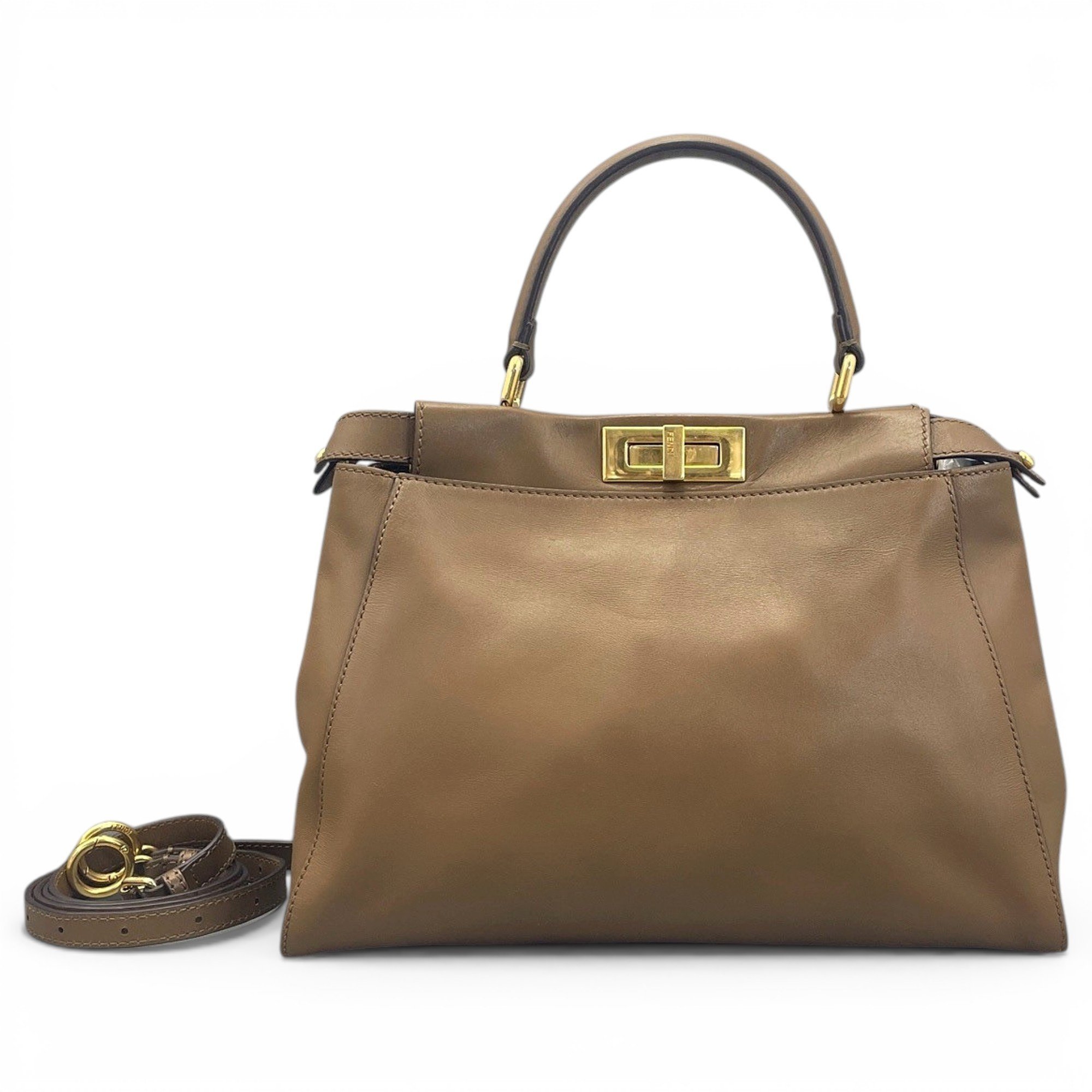 Peekaboo leather handbag