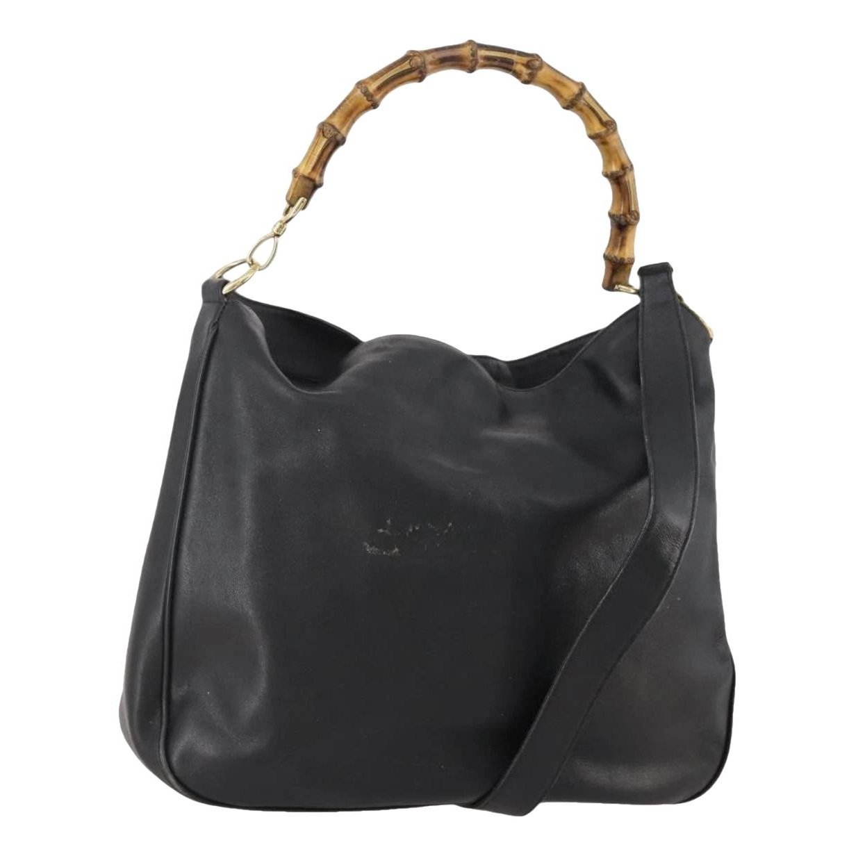 Bamboo Top Handle leather handbag