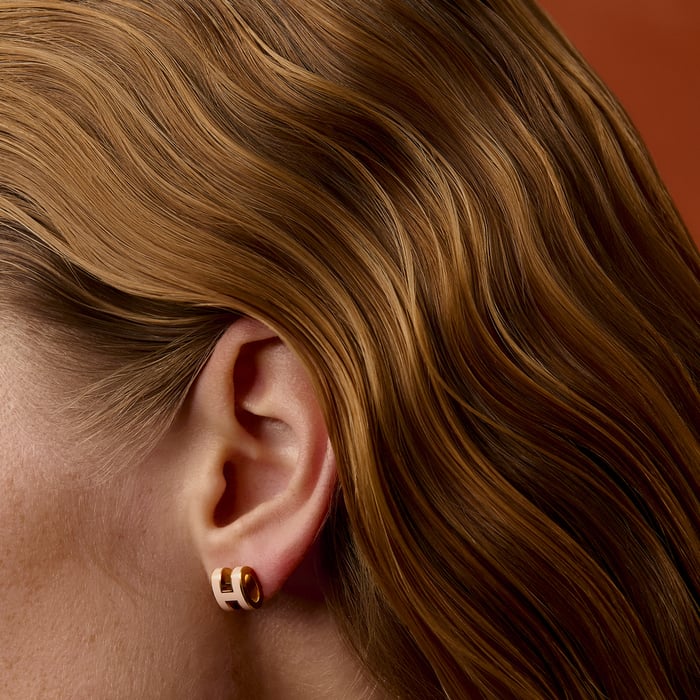Rose Églantine Mini Pop H Earrings