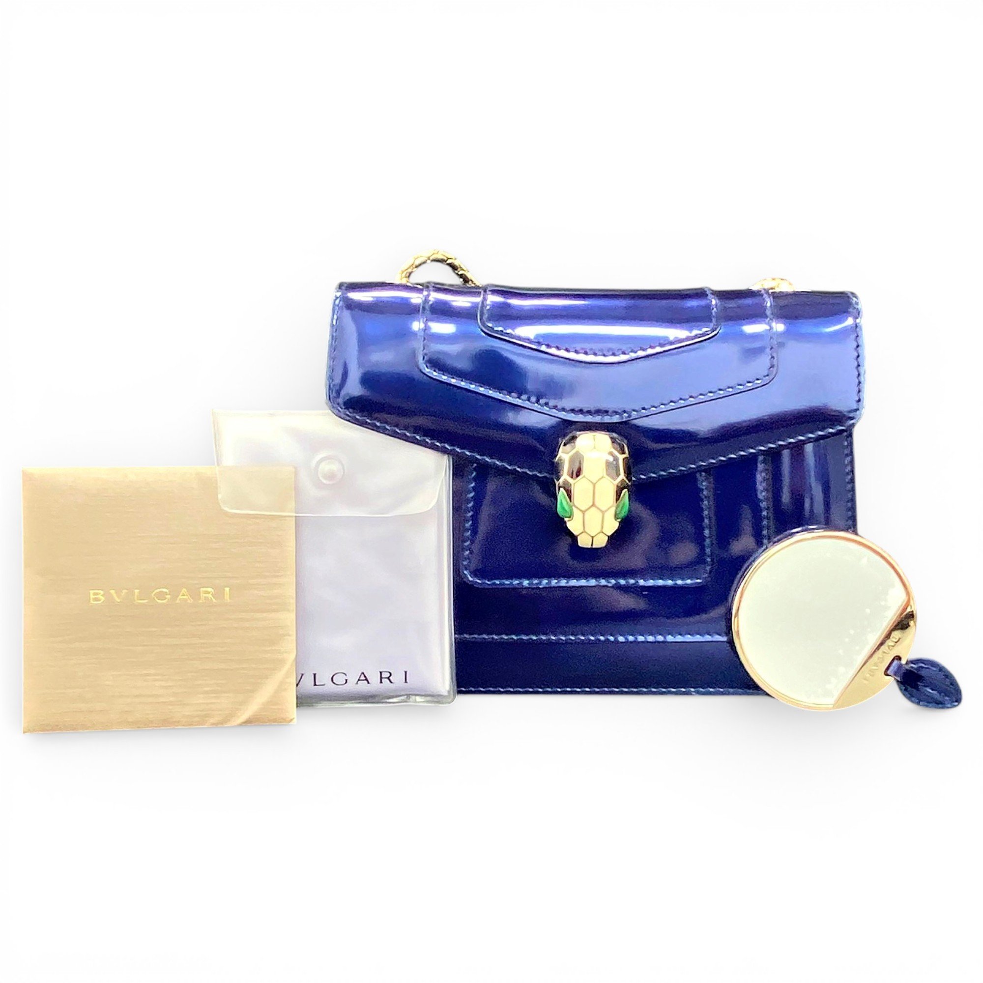 Serpenti patent leather handbag