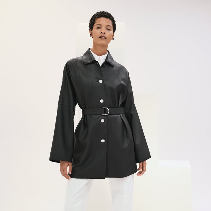 Noir Short Wrap Coat