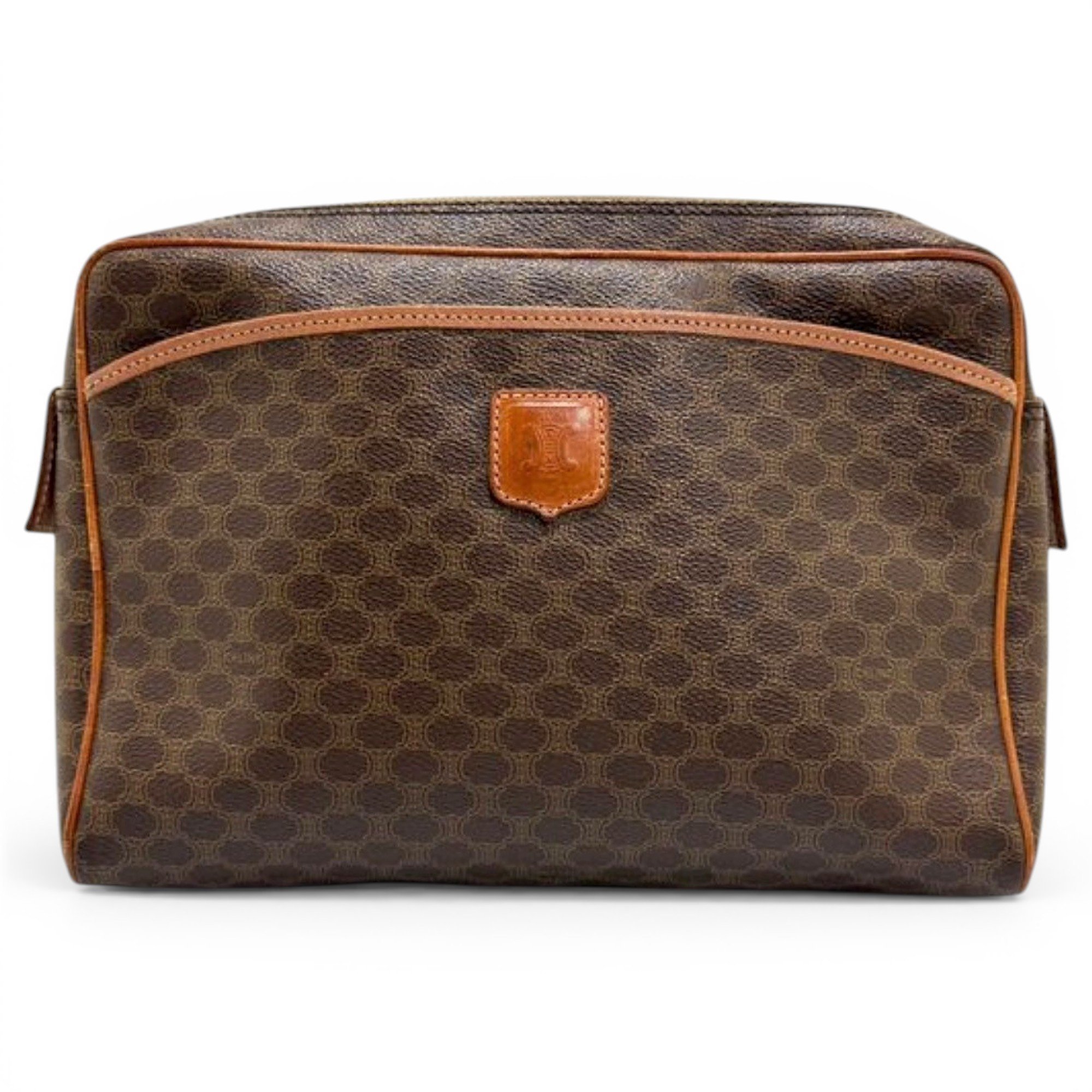 Leather clutch bag