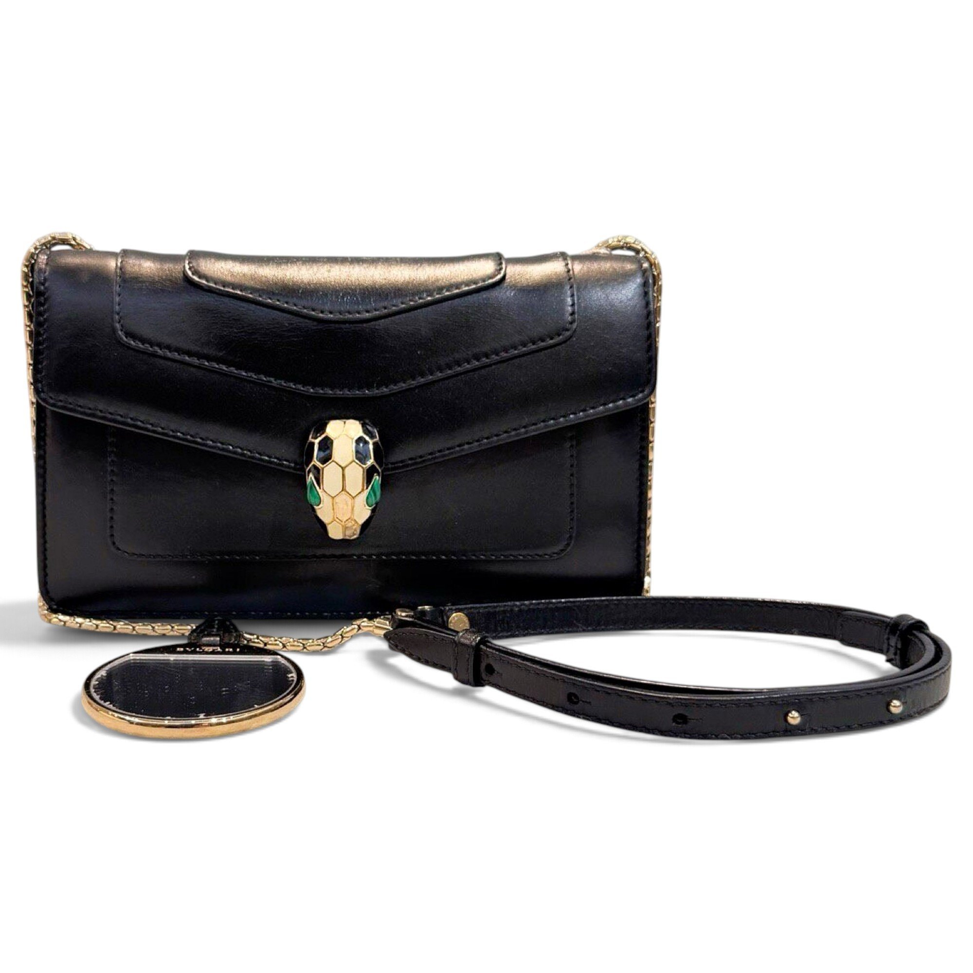 Serpenti leather handbag