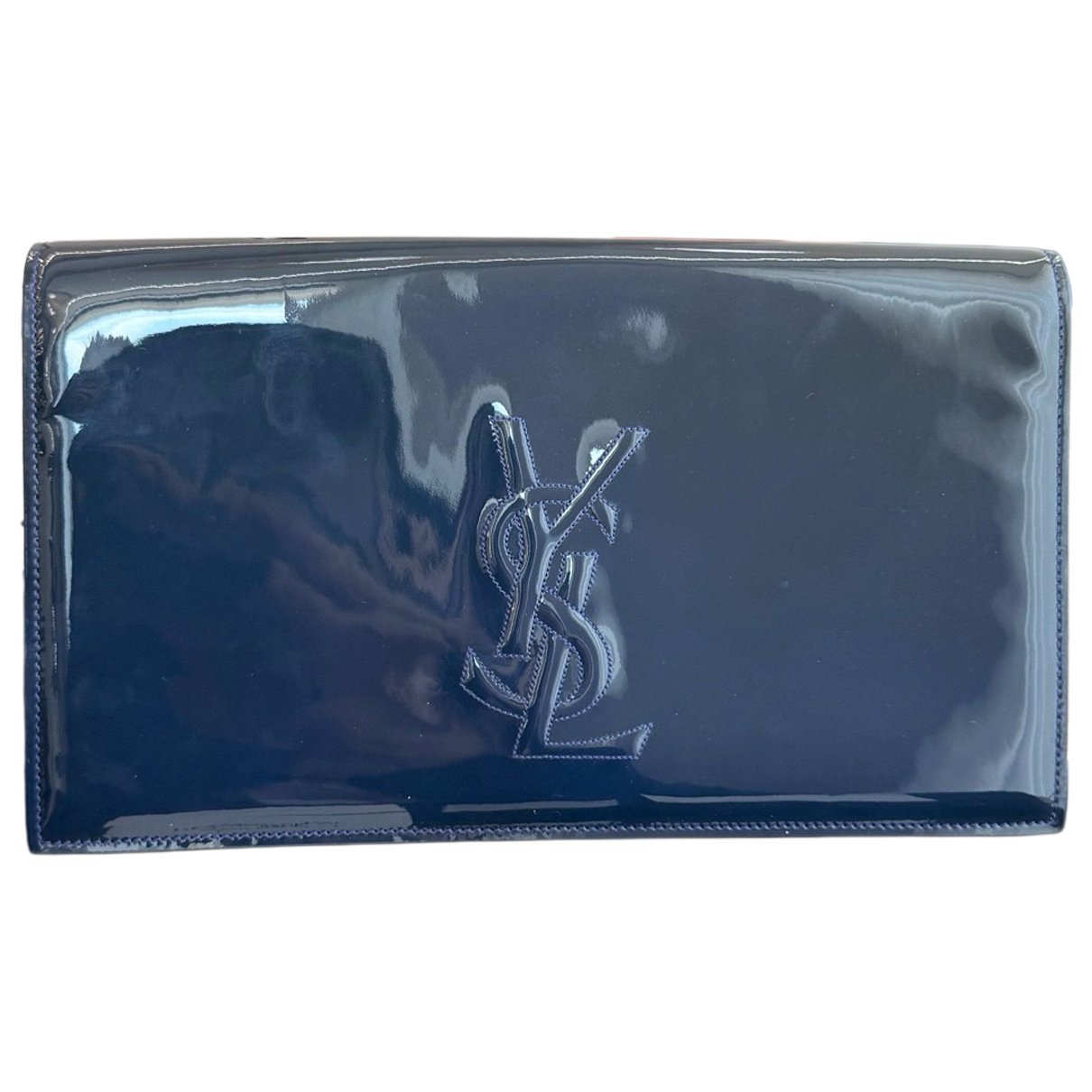 Patent leather clutch bag