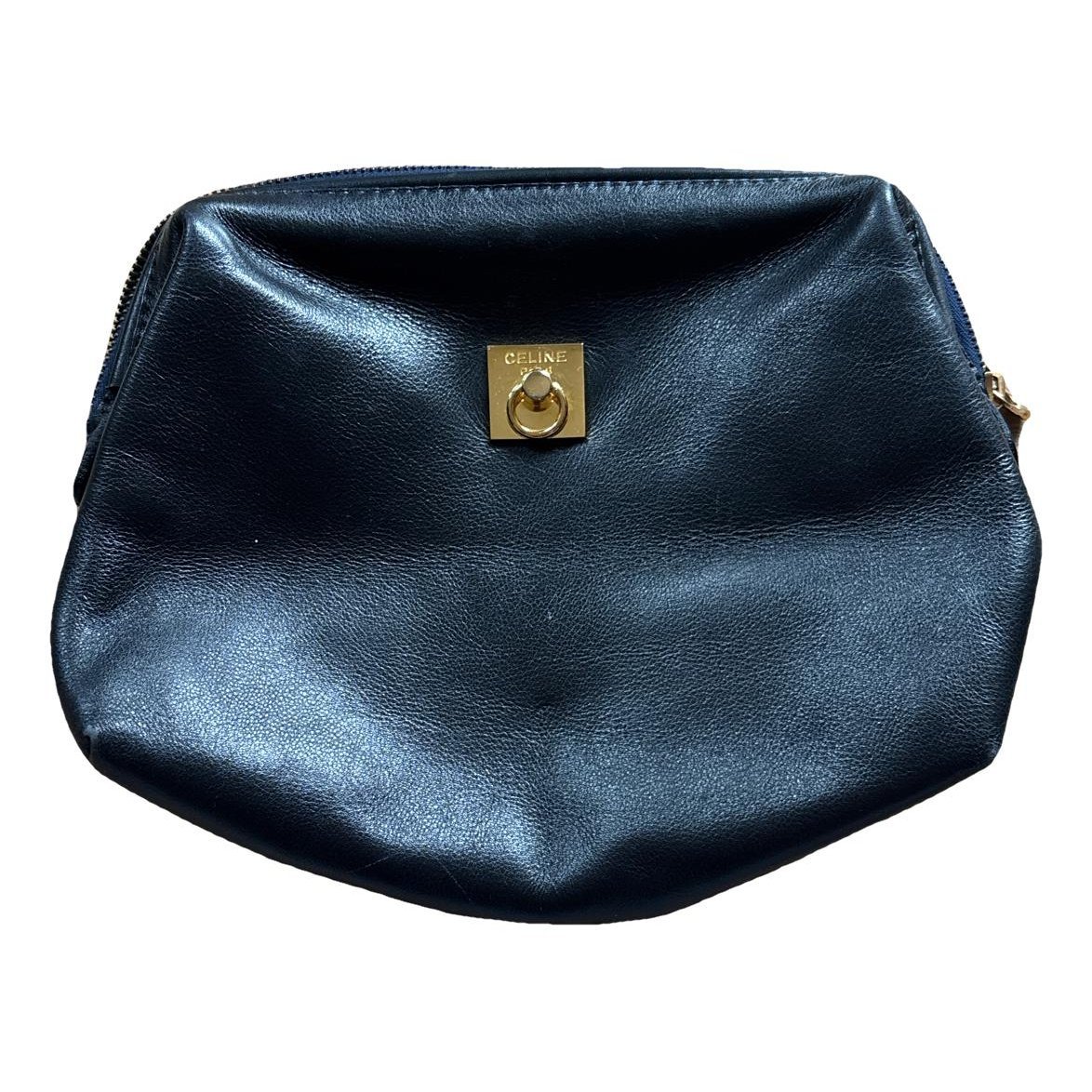 Leather clutch bag