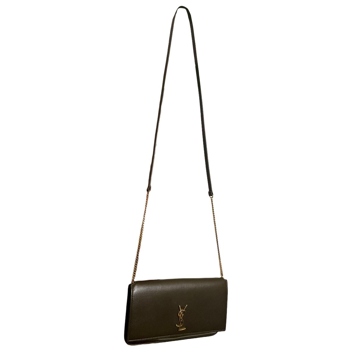 Leather clutch bag