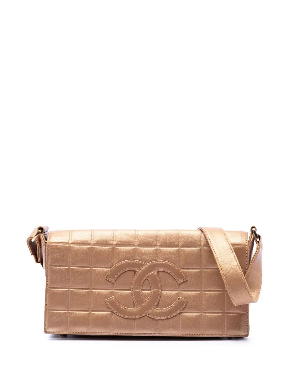 2002-2003 CC Chocolate Bar Metallic Lambskin shoulder bag