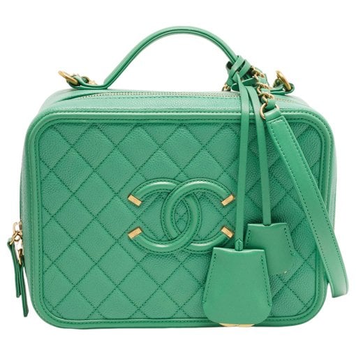 Vanity leather handbag
