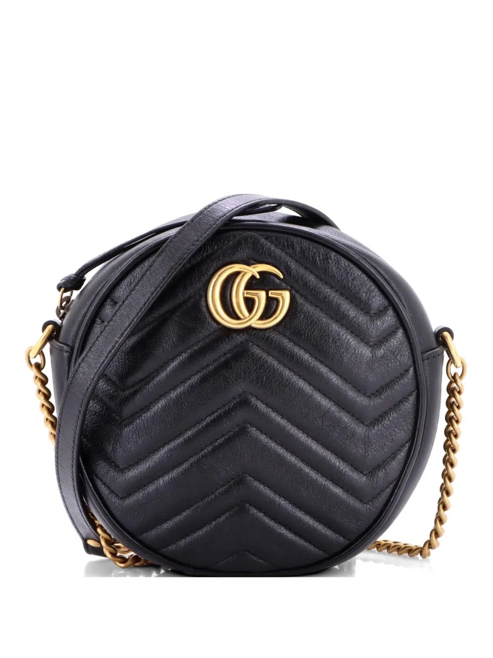 GG Marmont Round Shoulder Bag Matelasse Leather Mini crossbody bag