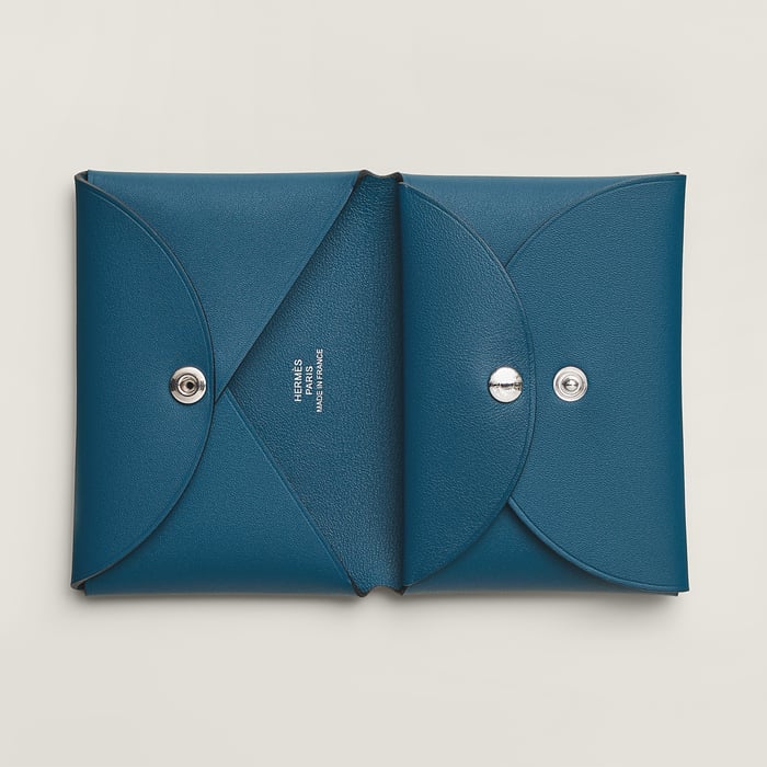 Deep Blue Calvi Duo Compact Card Holder