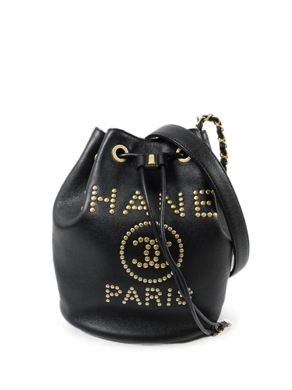 studded-embellished bucket bag