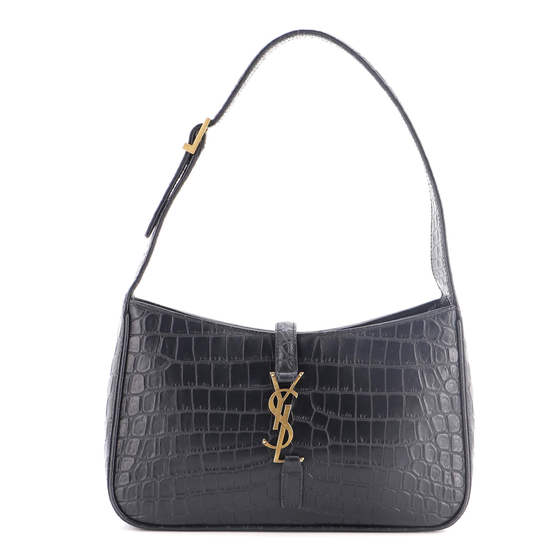Le 5 a 7 Hobo Crocodile Embossed Leather Small