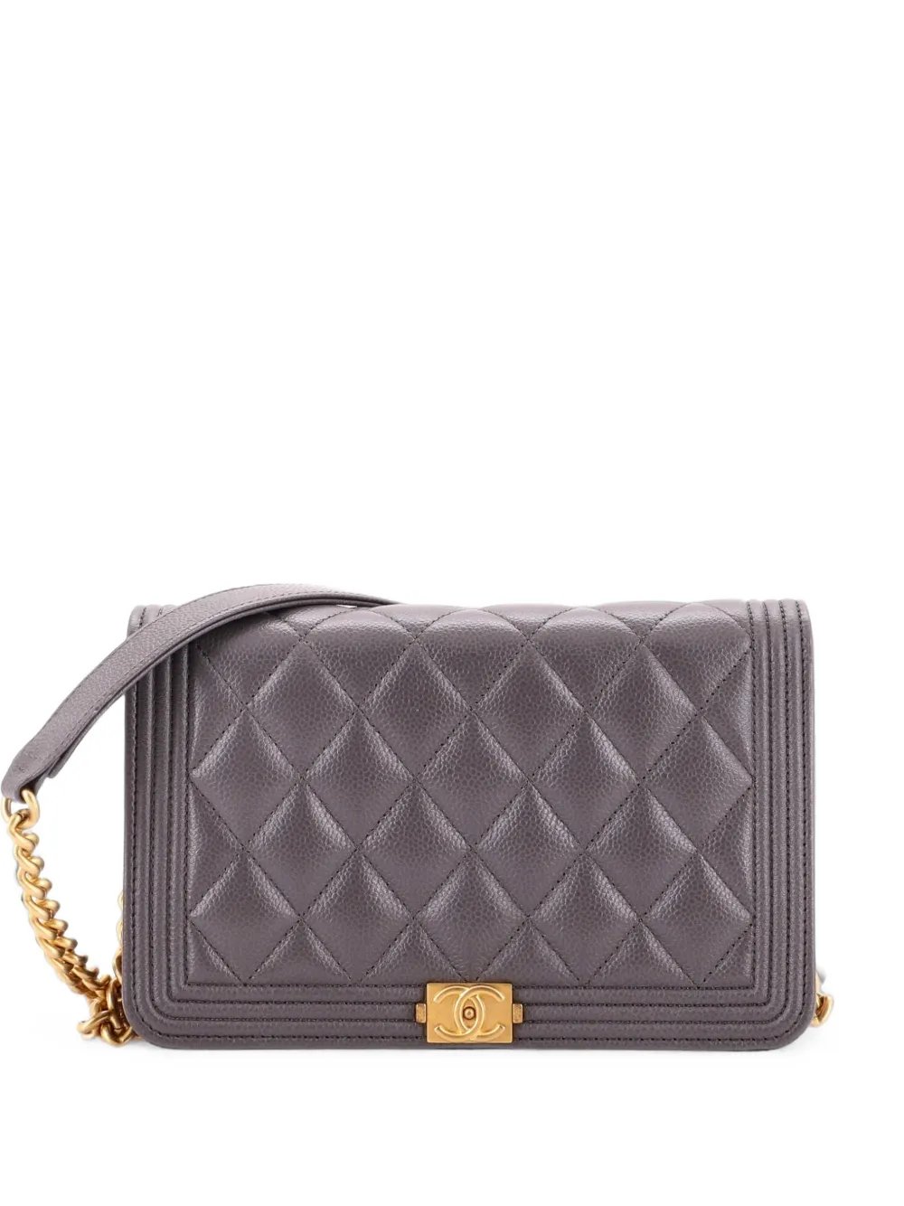 Boy Wallet on Chain Quilted Caviar crossbody bag